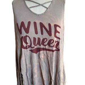 Color Bear Tie Dye Tank Wine Queen. Size Medium